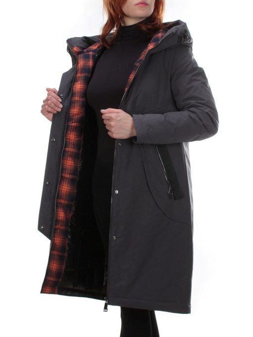 2062 DK. GRAY Пальто женское зимнее Parten (200 гр. холлофайбера)