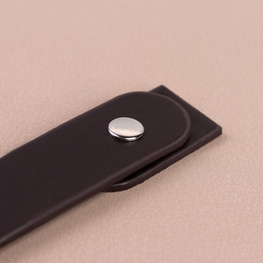 Цена за 2 шт. Застёжка пришивная для сумки, на кнопке, 15.5×2.5 см / 4.5×2.5 см, цвет коричневый, серебряный