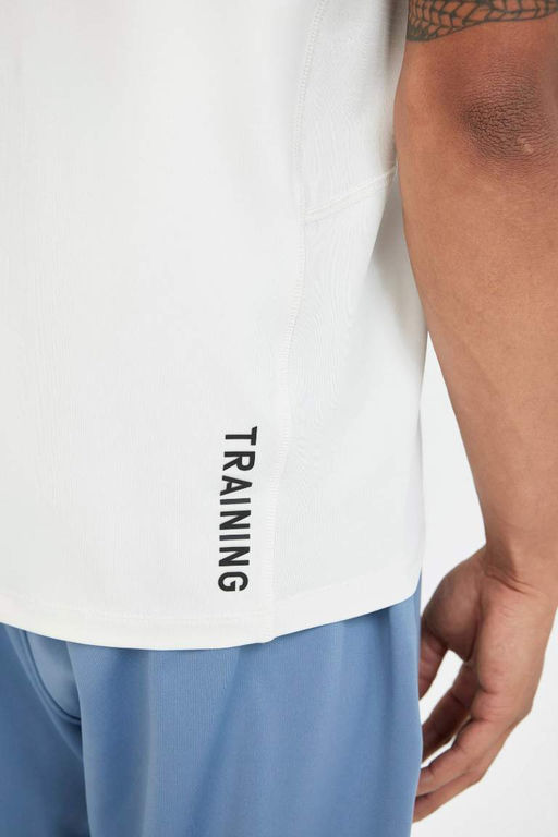 DeFactoFit Спортивная футболка Slim Fit с круглым вырезом и короткими рукавами  фото 6