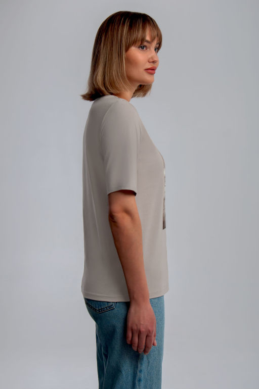 Арт. 31113 Футболка женская 44-52 (5 шт) Цвет:серый - Калинка фото 2