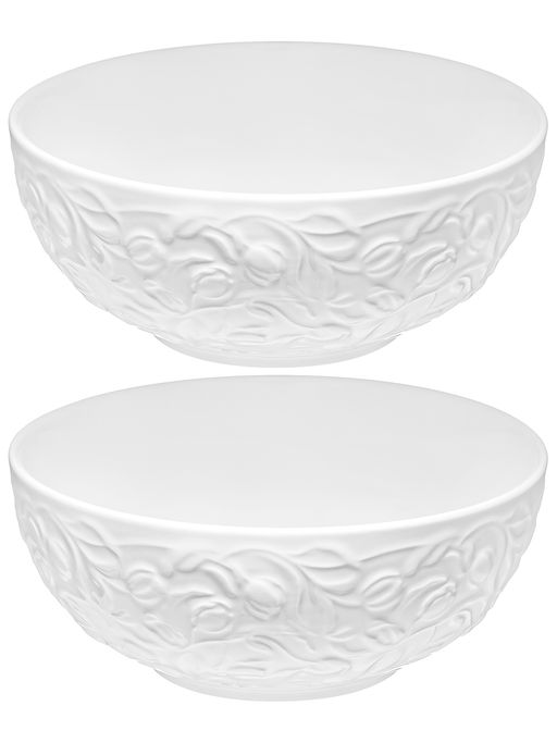 Набор салатников круглых 2 пр. 600 мл 15*15*6,5 см Тюльпаны, фарфор - Elan gallery фото 3