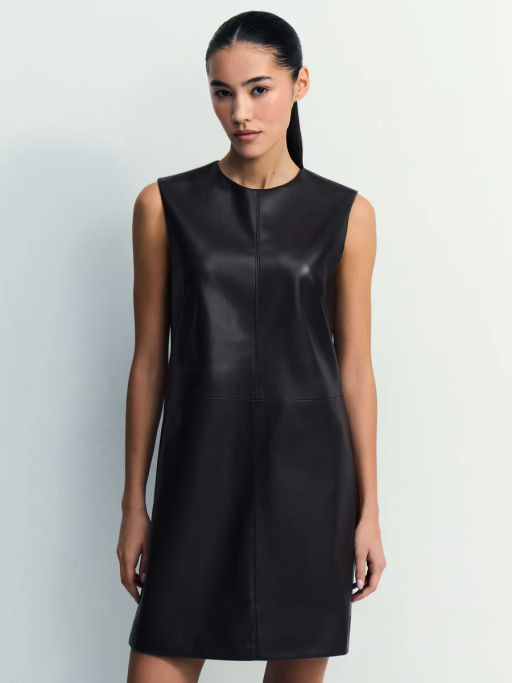 Платье миди из искусственной кожи / Zarina