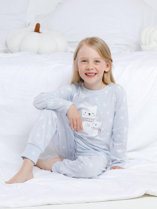 К 1637/голубой хрусталь,первые снежинки пижама дет