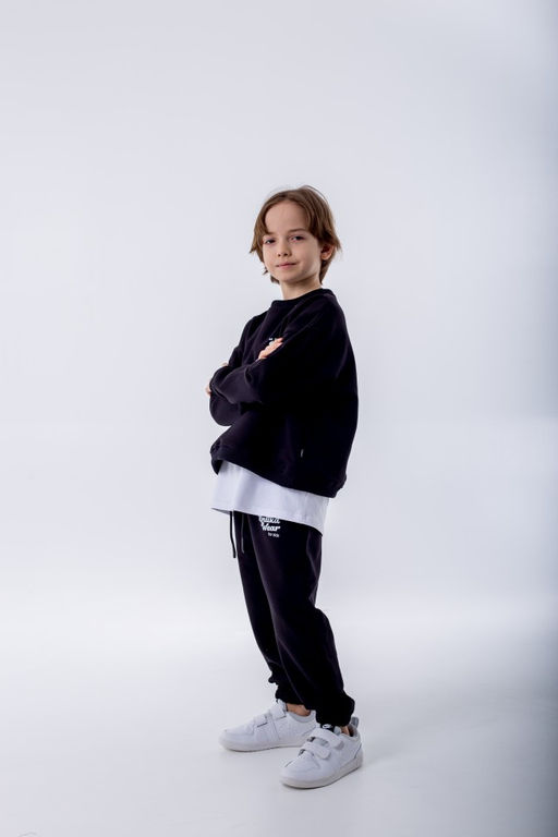 072 Детский костюм, черный (3хнитка петля) - Knitka wear фото 5