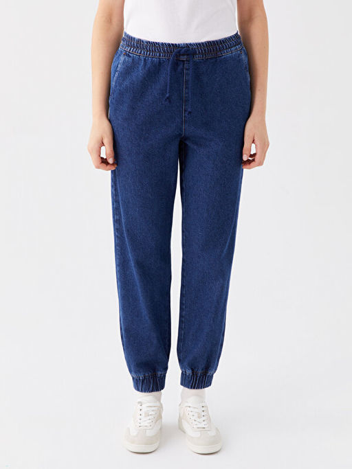 Beli Lastikli Jogger Kad?n Jean Pantolon