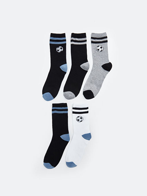 Desenli Erkek ?ocuk Soket ?orap 5li