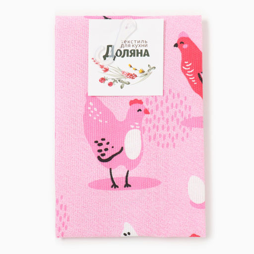 Полотенце кух. Доляна Chicken 28х46 см, рогожка, 100% хл, 160г/м2  фото 5