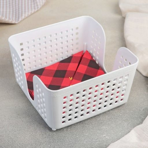 Салфетница органайзер Лофт 15 см квадратная (белый) 650006 Виолет  фото 2