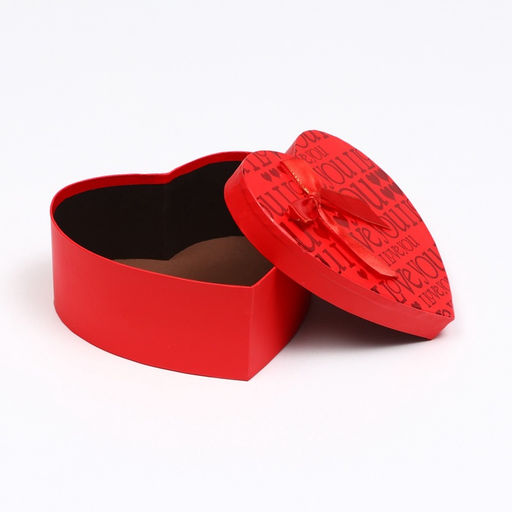 Набор подарочных коробок сердце 3 в 1, красный, I Love You, 21×19×9 - 15.5×14×6 см