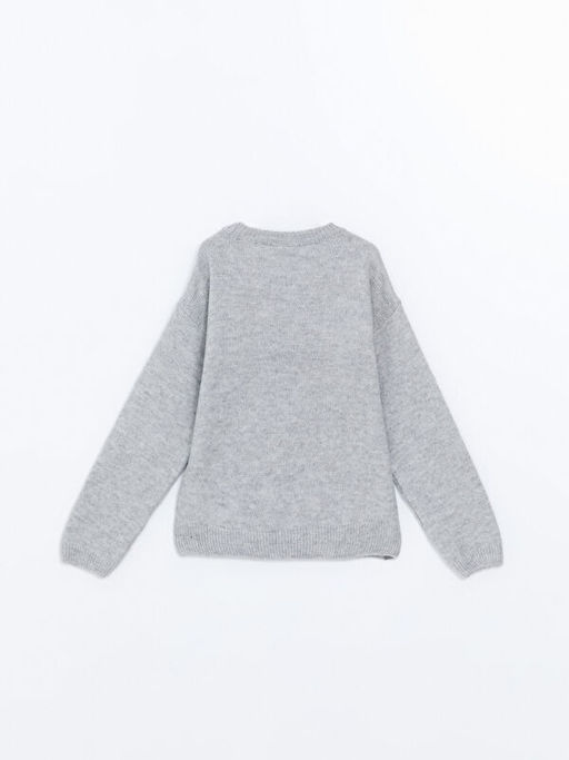 Bisiklet Yaka K?z ?ocuk Triko Kazak - Waikiki фото 3