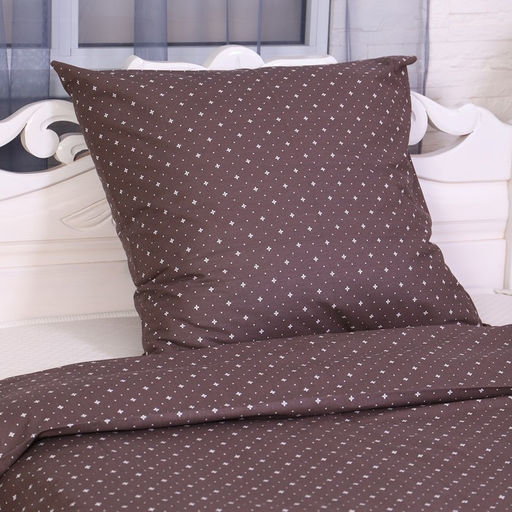 Постельное бельё 1.5сп Голливуд коричневый (пододеяльник 145х215см, наволочка 70х70см) бязь, 120г/м, 100% хлопок - Атра фото 2