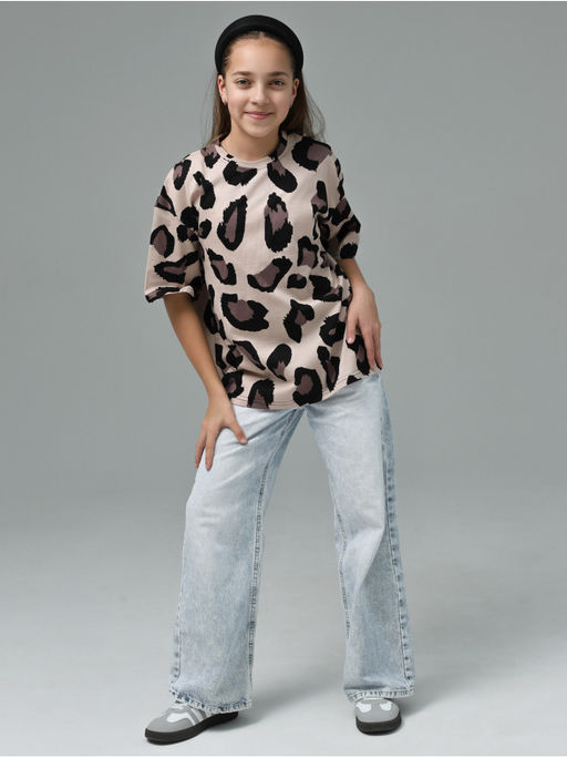 Футболка Пятна коричневый Девочка - София фото 5