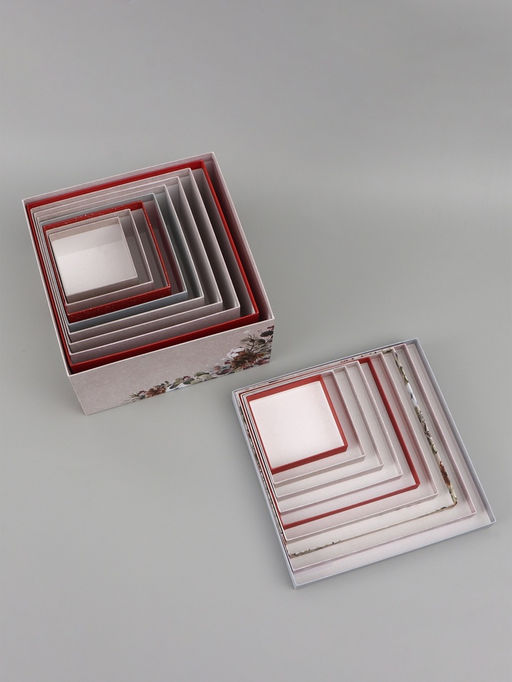 Набор коробок новогодних подарочных 9 в 1 «С Новым годом», 10.2×10.2×6‒26×26×14 см