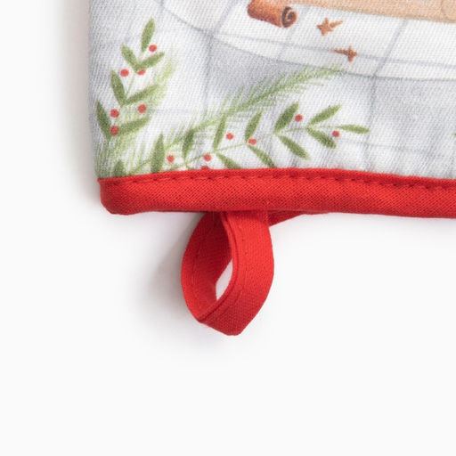 Варежка-прихватка новогодняя Этель "Хозяюшка" 15х28см,саржа, 100% хл, ватин 250г/м2