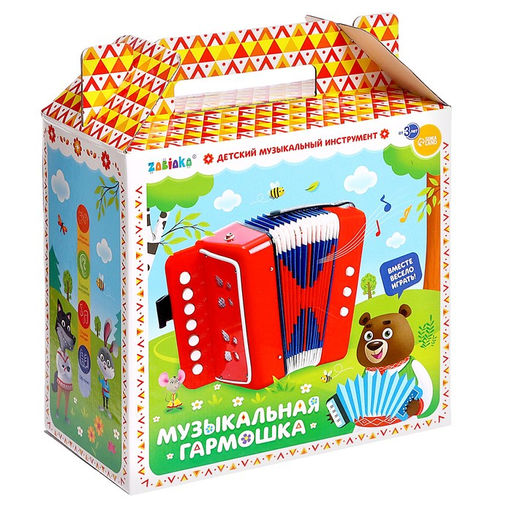 Музыкальная игрушка Гармонь, детская, цвет красный - Zabiaka фото 6