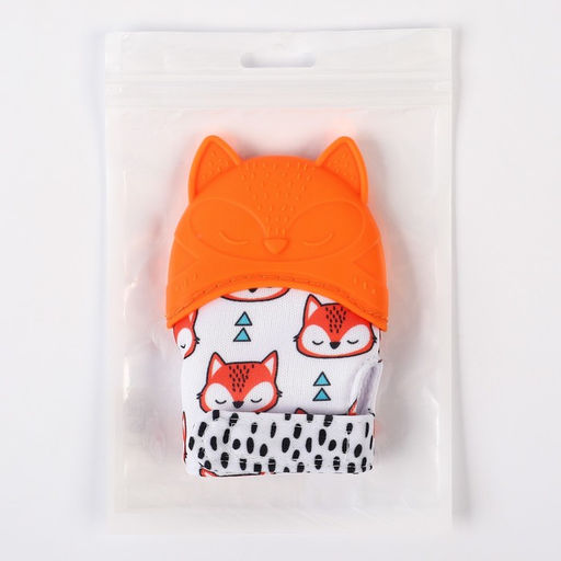 Прорезыватель-рукавичка Крошка Я «Лисичка», от 3 мес.