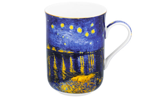 Кружка 350 мл 10,8*7,5*10,5 см "Звездная ночь над Роной" NEW BONE CHINA