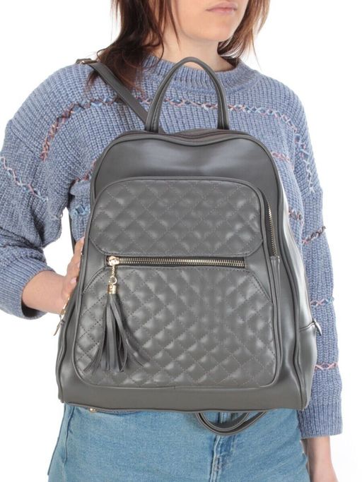 T3540 DK. GREY Сумка-рюкзак (искусственная кожа) - Фабричный китай фото 2