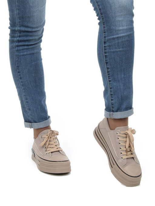 05-6036-22 BROWN Кроссовки женские (искусственные материалы) - No name фото 3