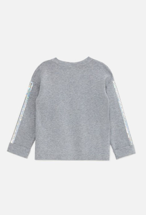 20220310125, Джемпер детский для девочек Donna светло-серый Acoola