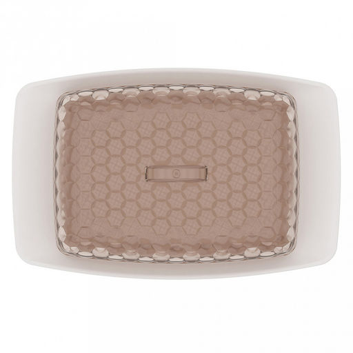 Масленка пластмассовая "Мозаика" 18х12х7см, бело-тонированный (Россия)