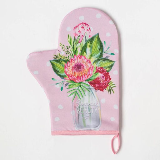 Варежка-прихватка Summer Beauty 20х28см,35% х/л,65% п/э,ватин 250г/м2 - Доляна фото 2