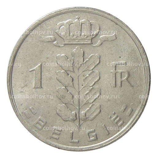 Монета 1 франк 1978 года Бельгия Надпись на фламандском (BELGIE)