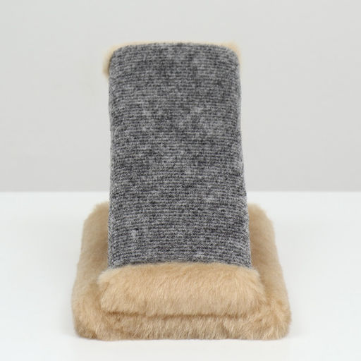 Когтеточка Горка мини-версия, 29 х 14 х 14 см, ковролин, светло-коричневая - Пижон фото 8