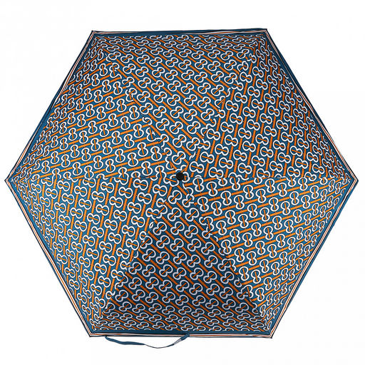 Зонт-мини механический Орнамент ткань эпонж (полиэстер) + черное УФ-покрытие, 6 лучей, д/купола 90см, 5 сложений, 17см в сложенном виде, механизм против ветра, пластмассовая ручка, цвет бирюзовый, 225гр (Китай) - Домашняя Мода фото 4