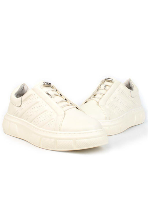 05-PDL256-2 LT. BEIGE Кроссовки женские (натуральная кожа) - Фабричный китай фото 13