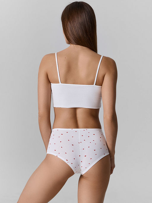 Цена за 2 штуки! Трусы шорты женские с принтом в сердечко - Mark formelle фото 5