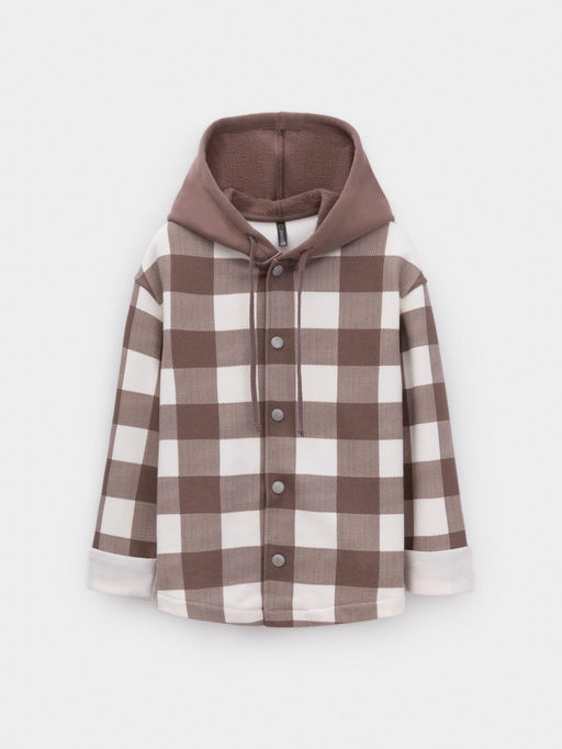 Рубашка для мальчика Crockid КР 302196 молочный из хлопка фото 3