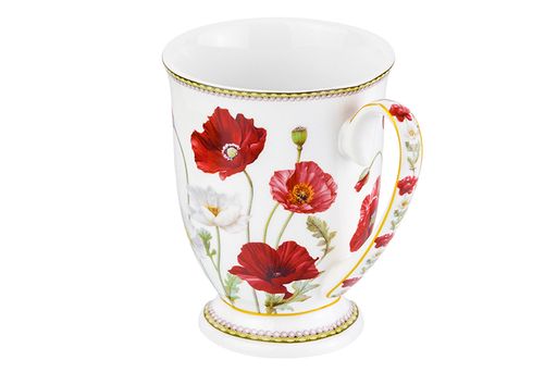 Кружка 300 мл 11*8*11 см Маки на ножке, NEW BONE CHINA - Elan gallery фото 3