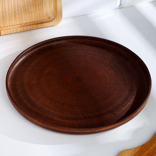 Блюдо для пиццы «Гладь‎‎», 28×2.5 см, красная глина