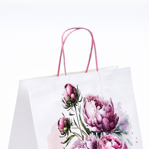 Цена за 2 шт. Пакет крафт "Самой нежной" 32 х 17 х 37 см