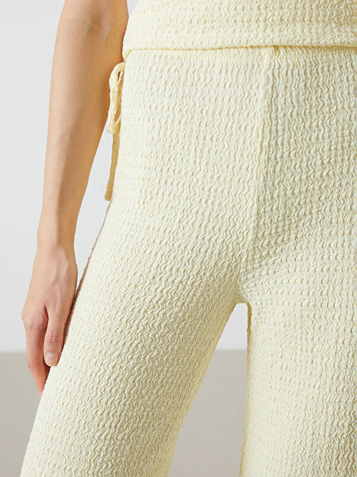 Beli Lastikli Dokulu Kad?n Pantolon