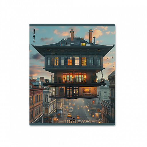 Цена за 5 шт. Тетрадь общая ученическая ErichKrause Flying House, 36 листов, клетка_MIX-PACK