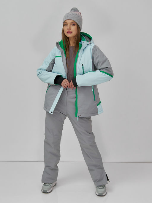 Горнолыжный костюм женский зимний голубого цвета 0709_1Gl - Chunmai фото 17