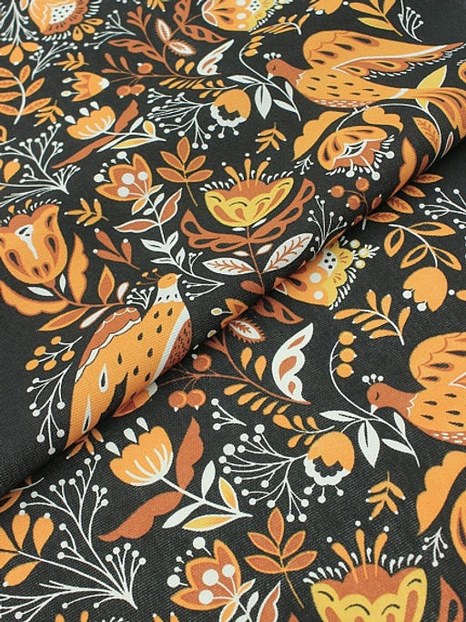 Рогожка Народные мотивы, ш.1.5м, хлопок-100%, 180гр/м.кв, раппорт 63см - Купава фото 4