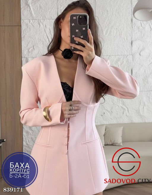 Пиджак приталенный с корсетом - Bruno фото 4