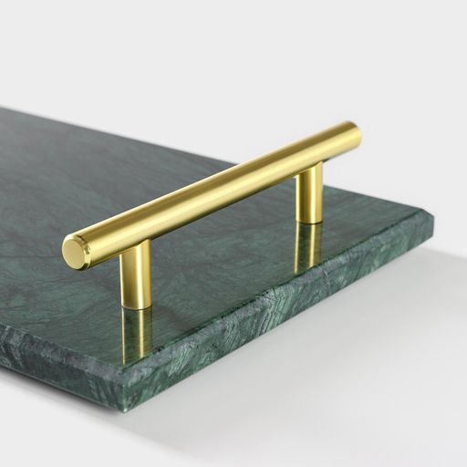 Поднос Magistro Marble, 37.5×17.5 см, мрамор, цвет изумрудный