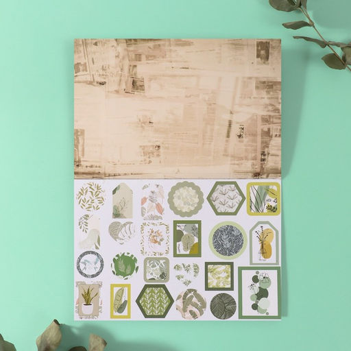 Наклейки в книжке «Классика и акварель», 3 фона, 20.7×14.2 см