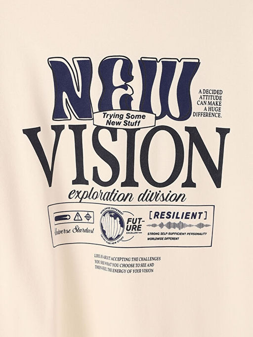 Kap??onlu Bask?l? Uzun Kollu Erkek ?ocuk Sweatshirt - Waikiki фото 3