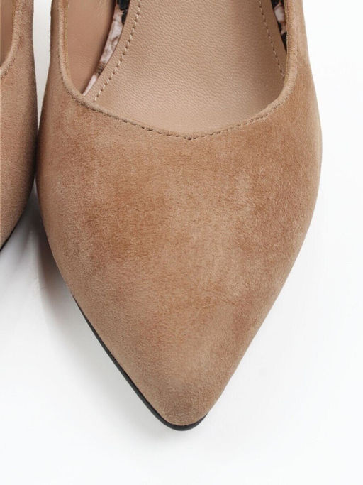 06-HJ-P340 LT.BROWN Туфли женские (натуральная замша)