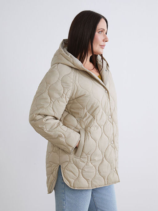 Kap??onlu Kapitone Oversize Kad?n ?i?me Mont