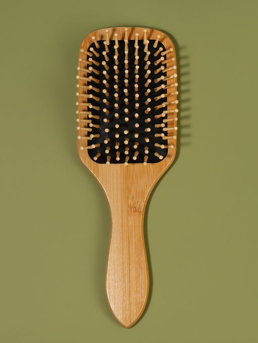 Расчёска массажная BAMBOO, бамбуковая, прямоугольная, 24×8 см