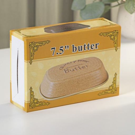 Маслёнка «Домик в деревне» 18.5×12.5×5.5 см, керамика