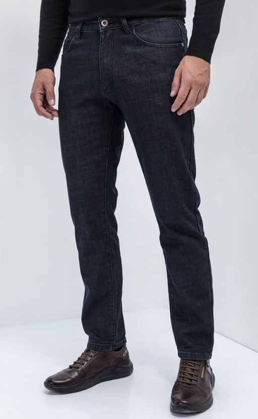 Джинсы мужские утепленные флисом P121-0152W d.blue - Primm фото 8