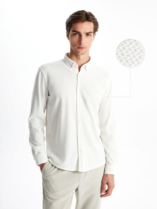 Slim Fit Uzun Kollu Erkek G?mlek