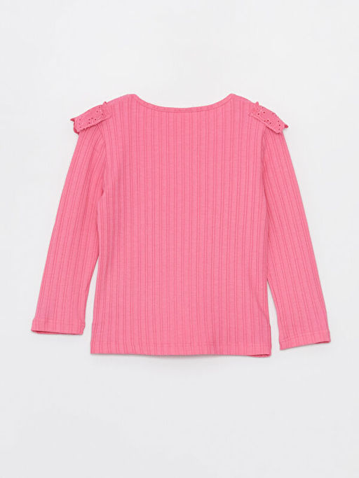 Bisiklet Yaka Uzun Kollu K?z Bebek Ti??rt - Waikiki фото 3